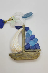 KI Resin Seaglass Sailboat