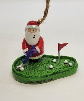 KI Resin Santa on Putting Green