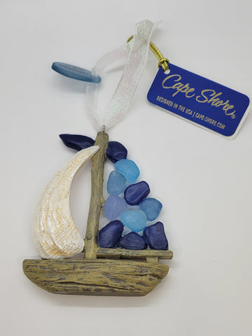 SI Resin Seaglass Sailboat