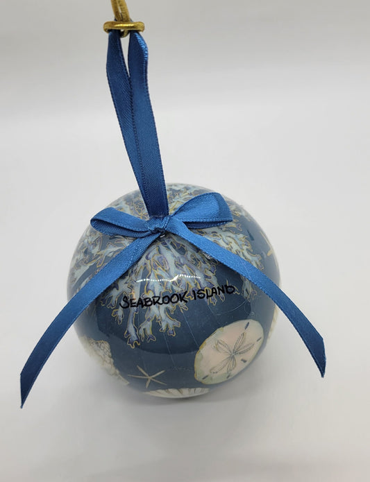 SI Ball Ornament - Playa Seashells