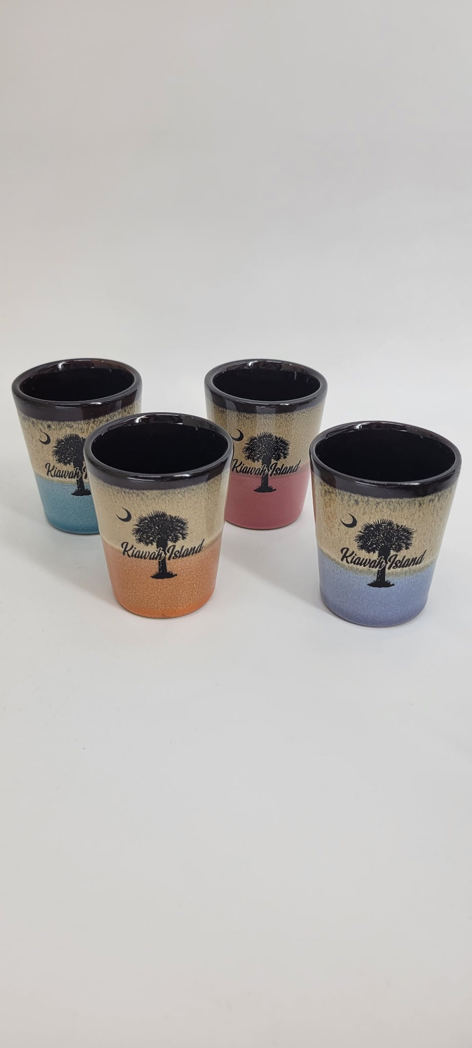KI Beige & Color Drip Ceramic Shotglass