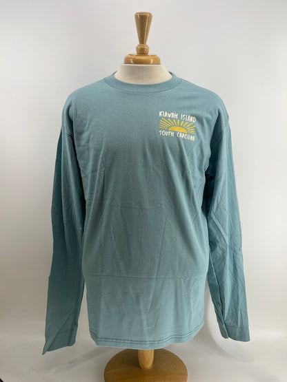 KI Adult LS tee - Pkt Full of Sunshine Seabreeze