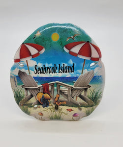 SI Beach Chairs Sanddollar Magnet