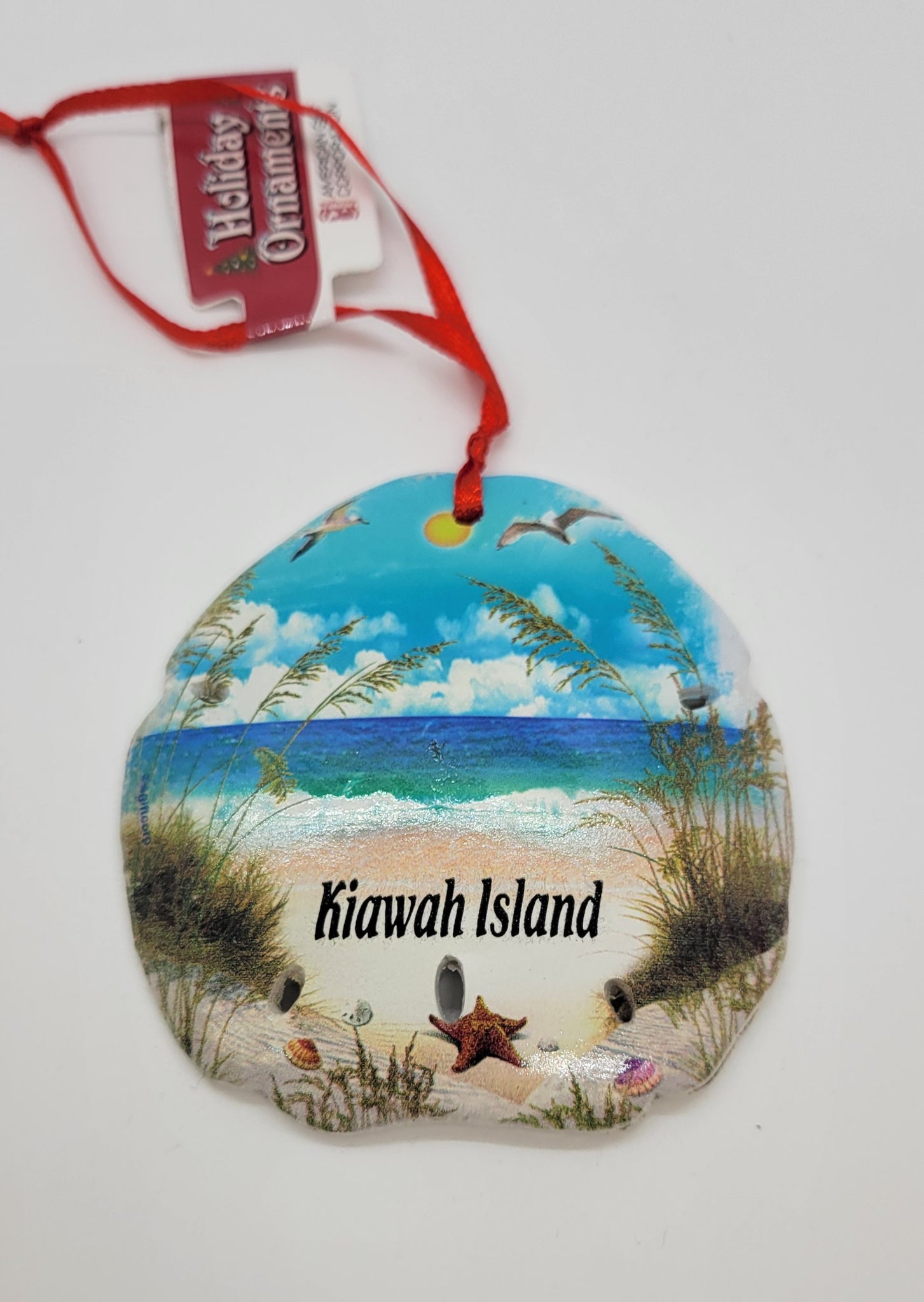 KI Sea Oats Sanddollar Ornament