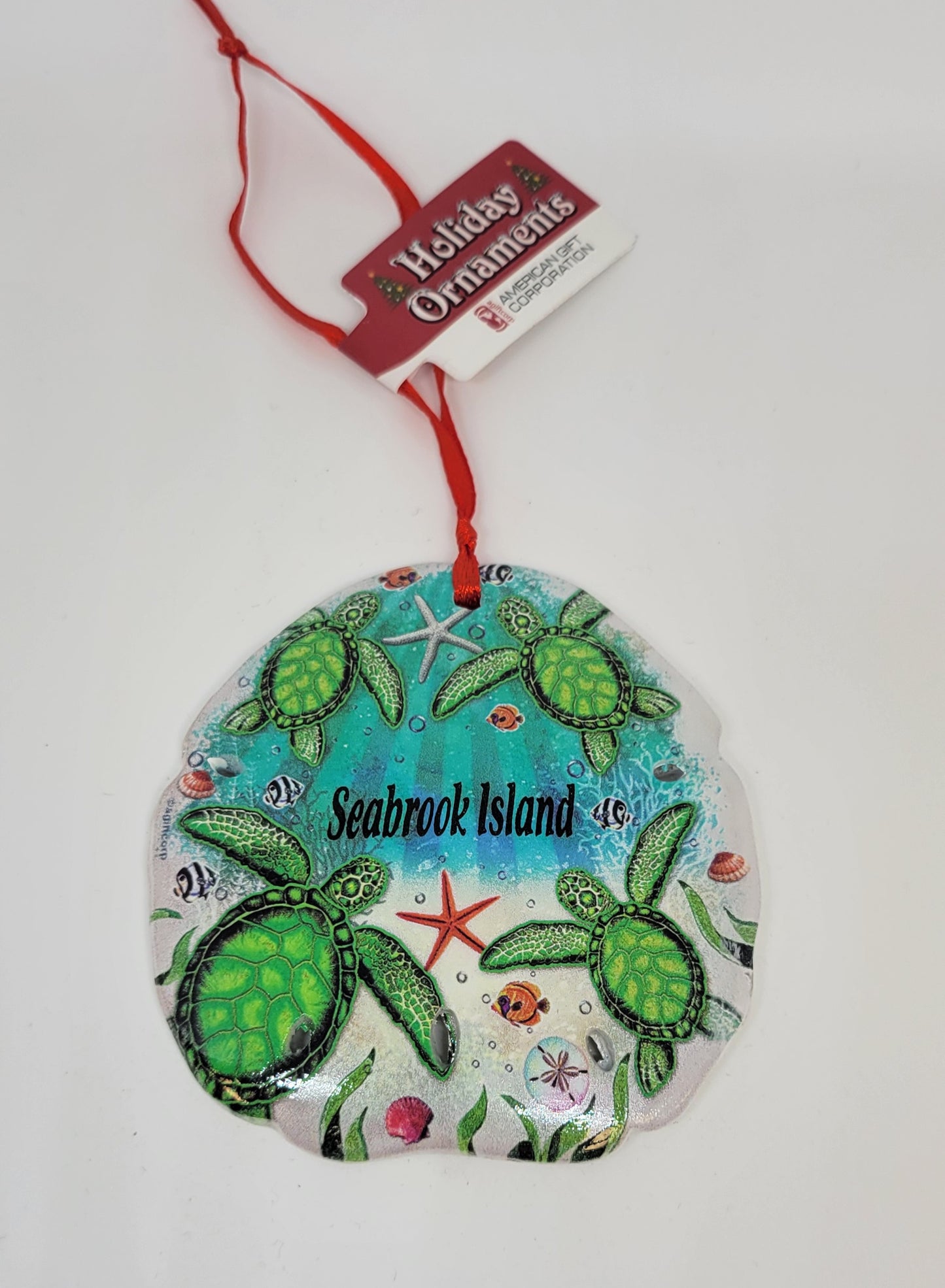 SI Turtles Sanddollar Ornament