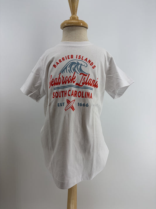 SI Youth Tee - Luxury Wave Surfboards White