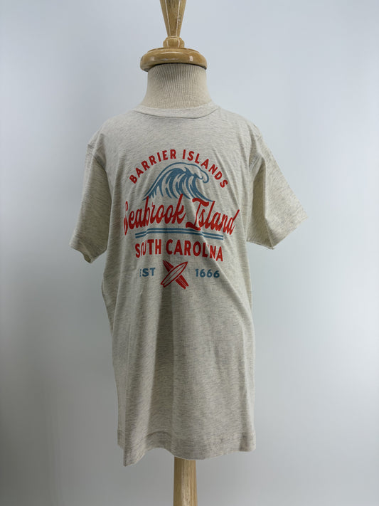 SI Youth Tee - Luxury Wave Surfboards Oatmeal