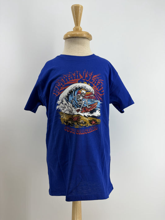 KI Yth Tee - Breaking Bad Surf Skeleton - Royal