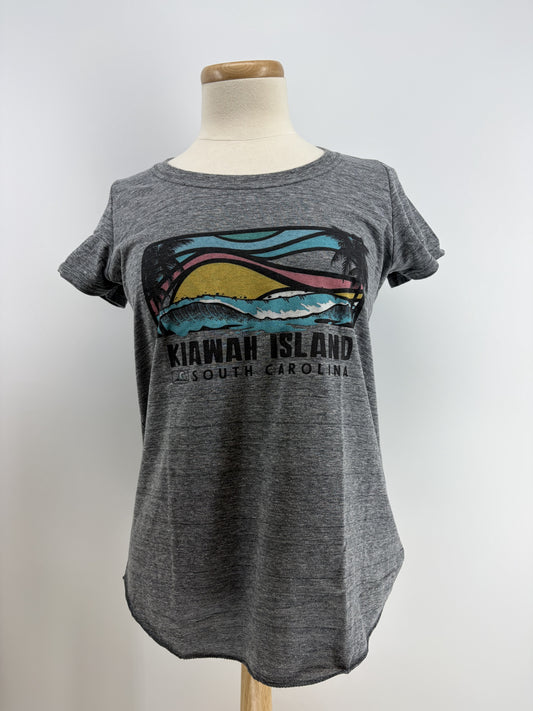 KI Ladies Snow Tee - Skyfall Wave - Grey