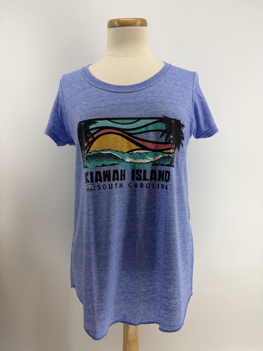 KI Ladies Snow Tee - Skyfall Wave - Peri