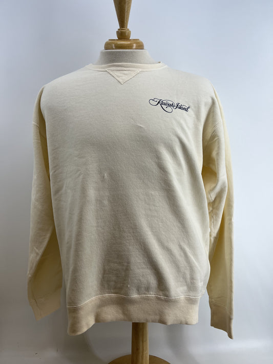 KI CW Fleece Crew - Script LC Parchment