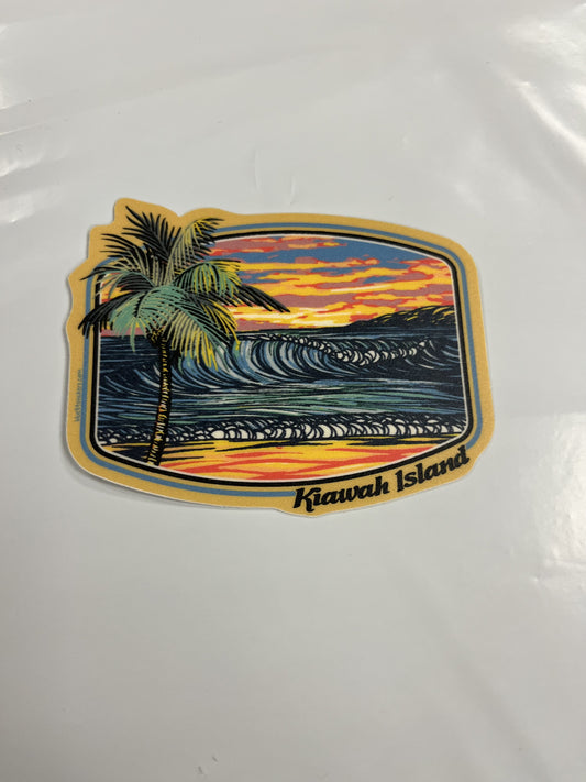 KI Riverrun Beach/Palm Tree Decal