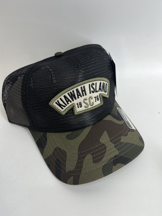 KI Heritage Full Mesh Hat - Black/Camo
