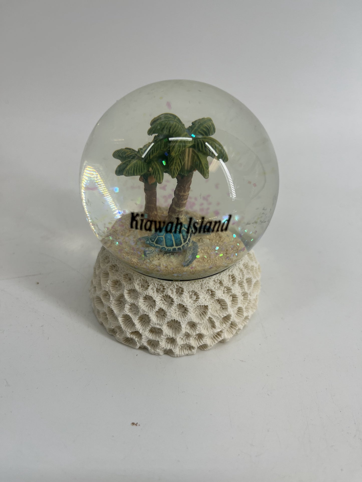 KI Palms Turtle Coral Snowglobe