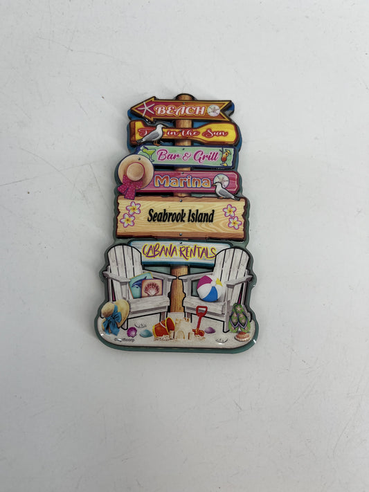 SI Beach Chairs Totem 2 Layer Magnet