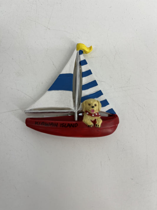 KI Dog in Sailboat Magnet