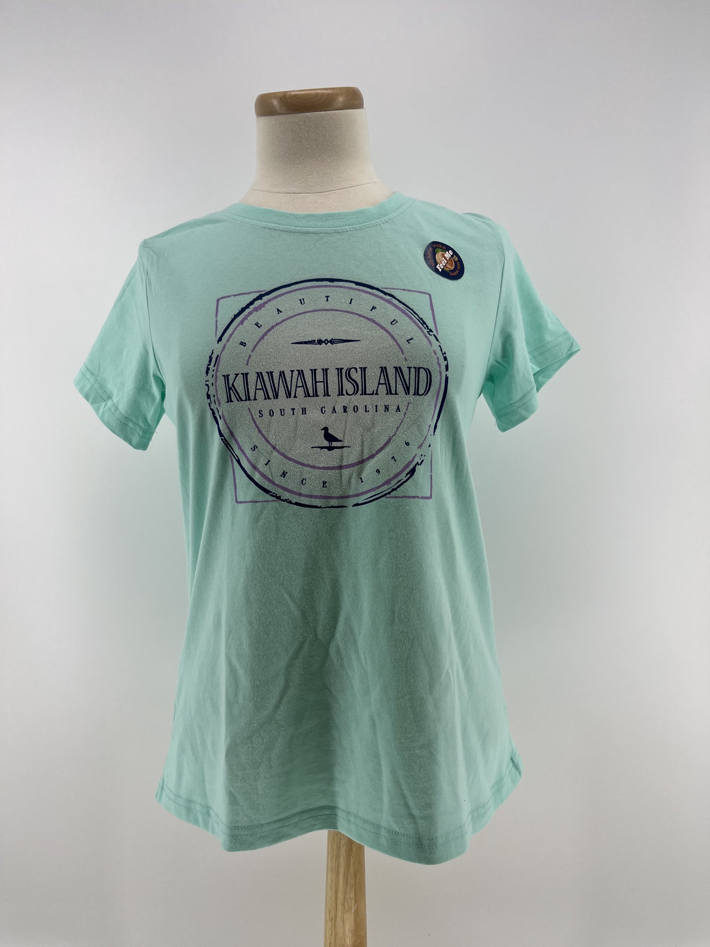 KI Women's Hthred Peach Tee - Sodality Vintage bird