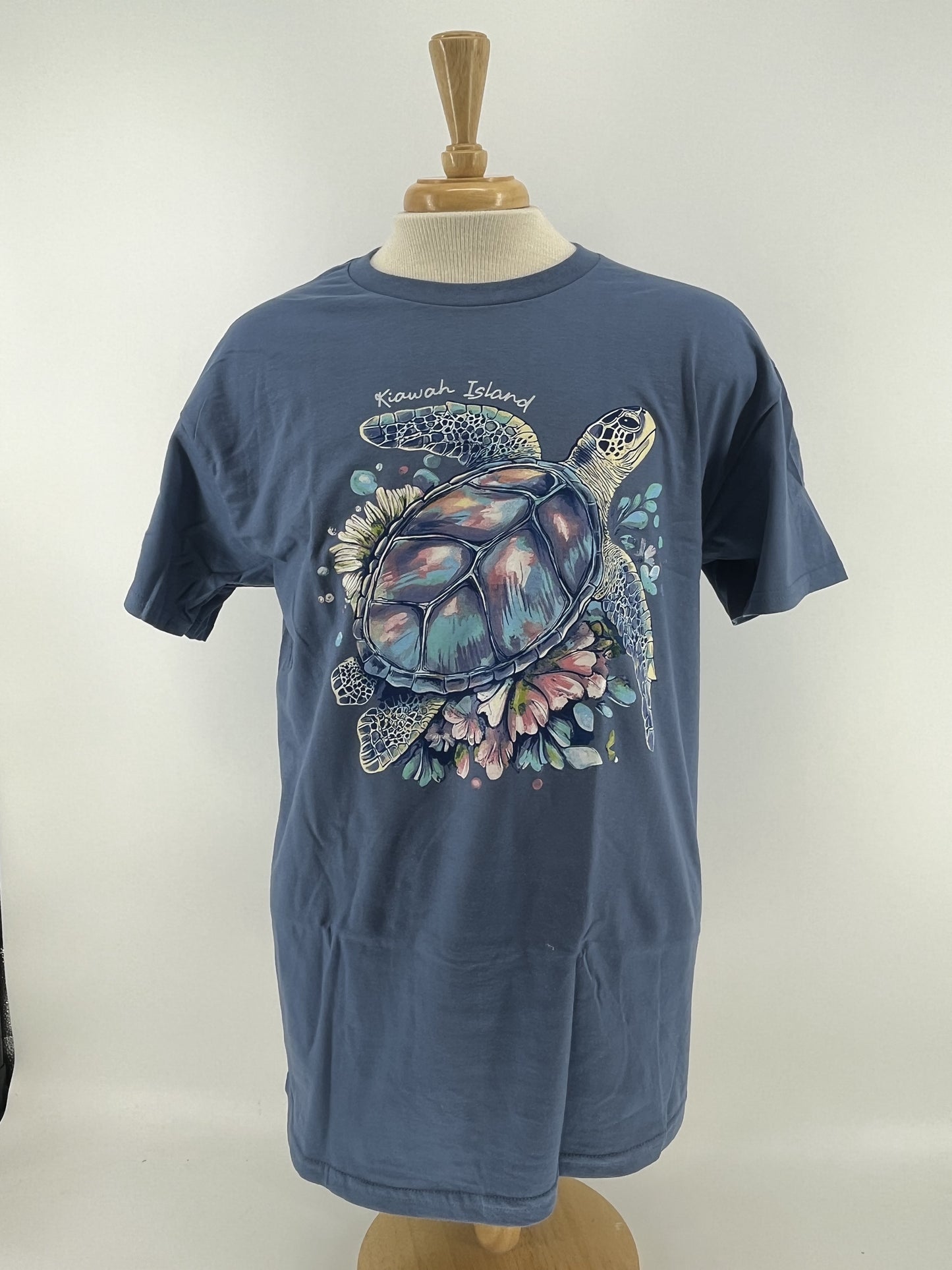 KI Adult Tee - Mardi Gras Turtle FF Indigo