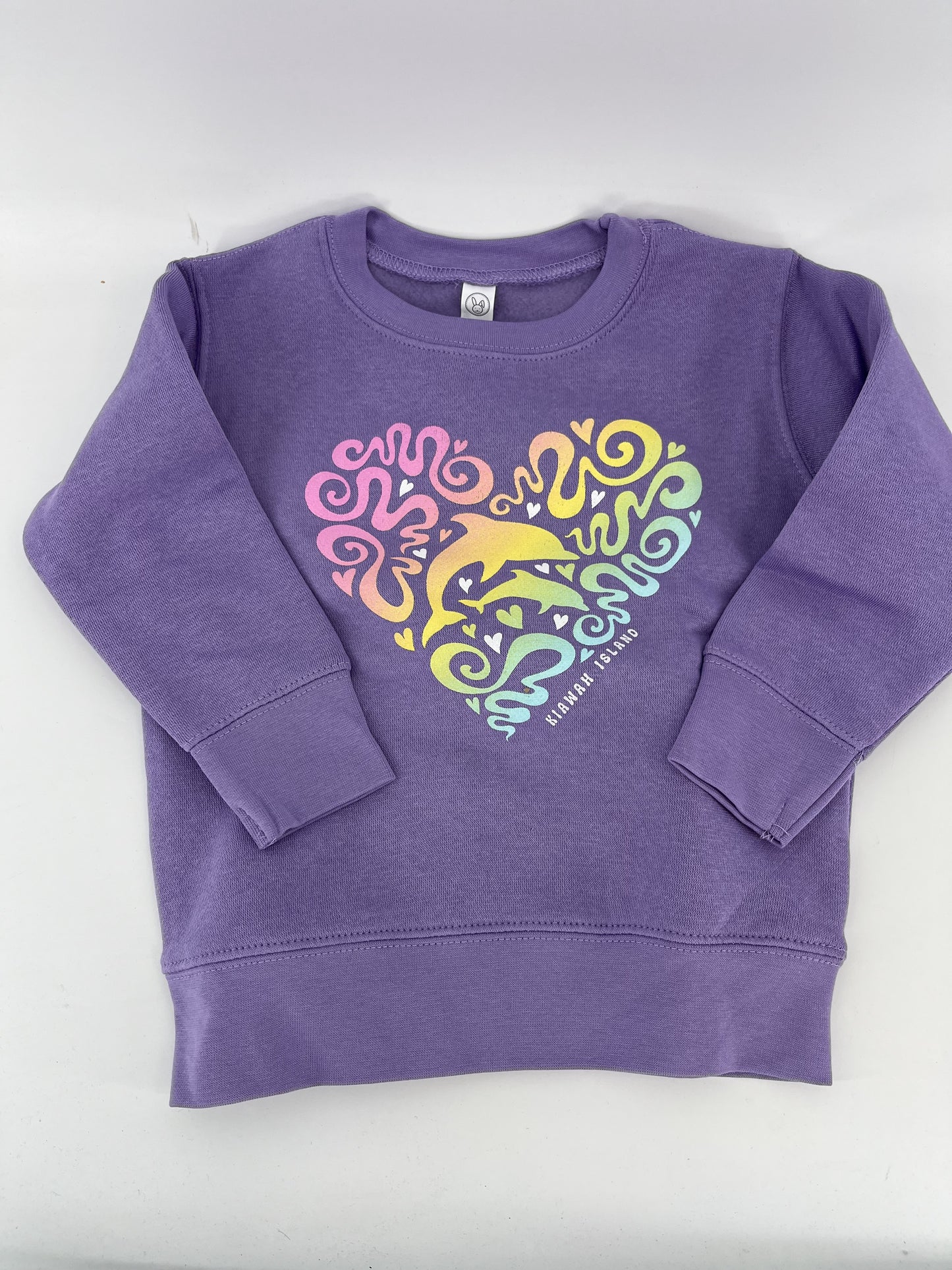 KI Toddler Crewneck Fleece - Squiggly Dolphin