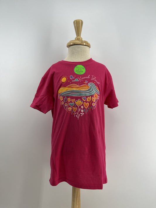 KI Youth Tee Spring into Action Fuschia