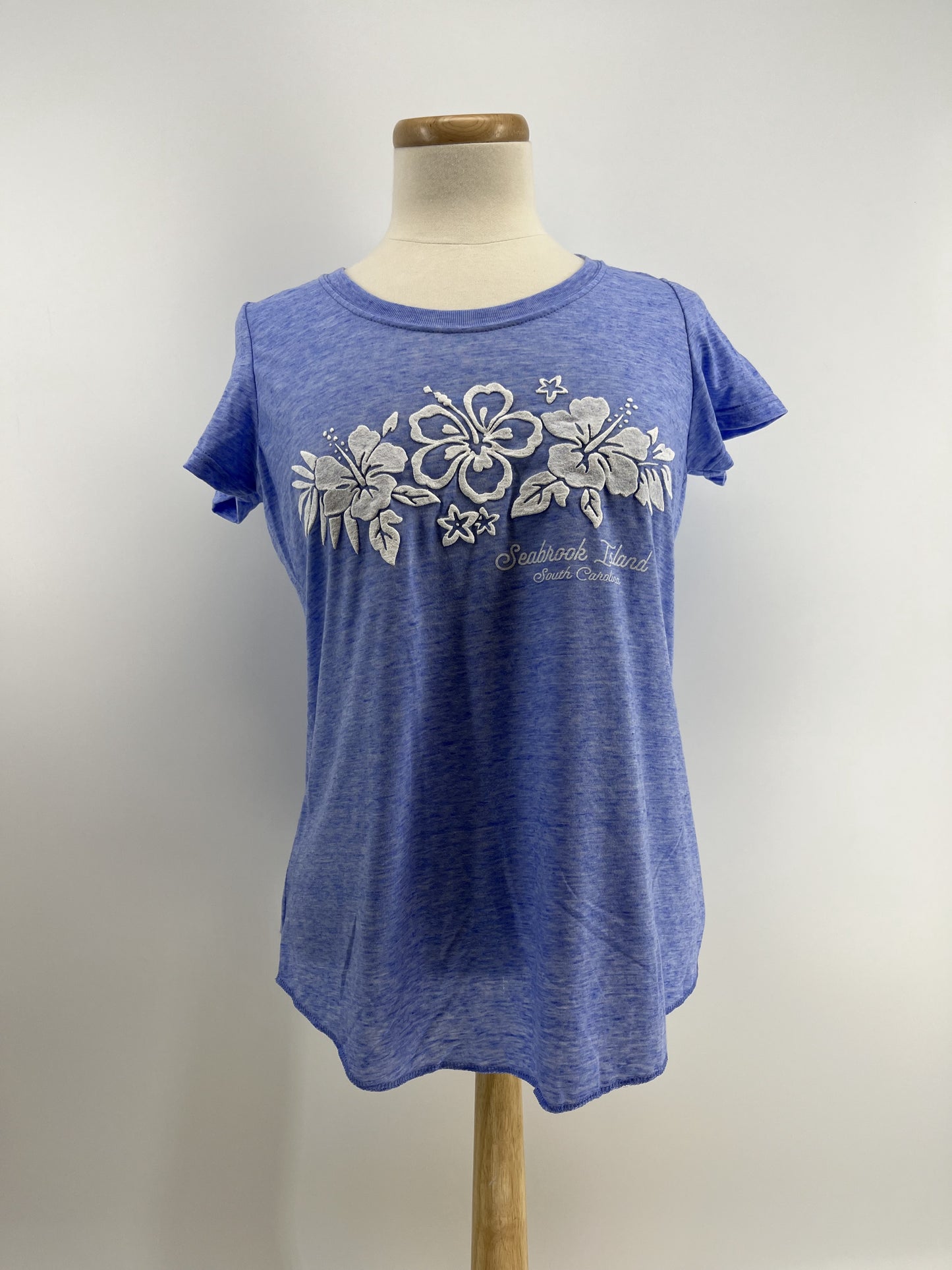 SI Ladies Snow Tee - Puff Hibiscus Peri
