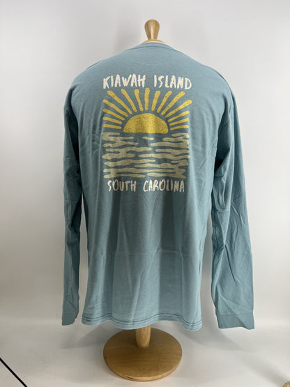 KI Adult LS tee - Pkt Full of Sunshine Seabreeze