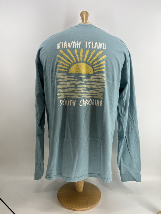 KI Adult LS tee - Pkt Full of Sunshine Seabreeze