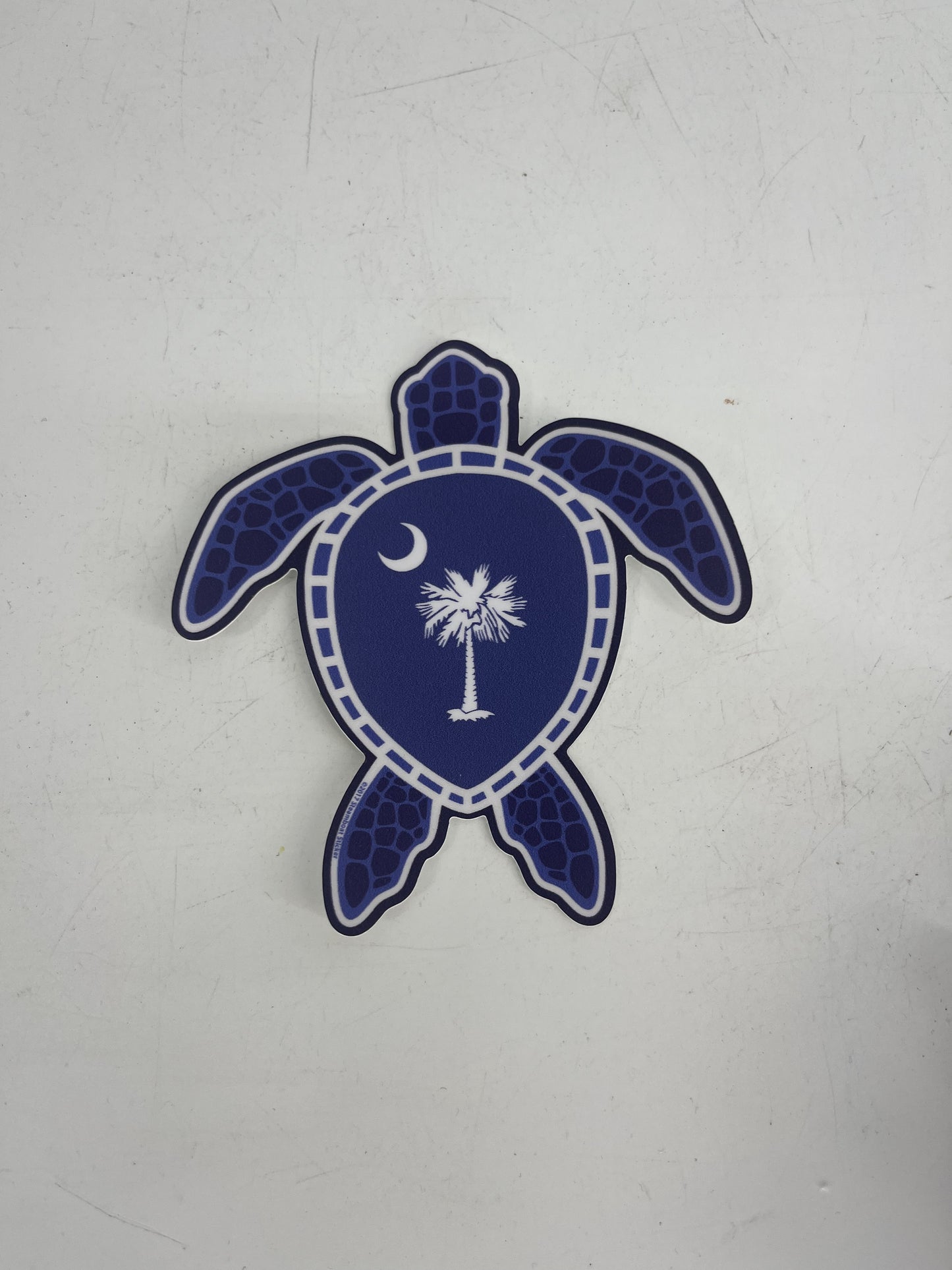 SC Flag Turtle Decal