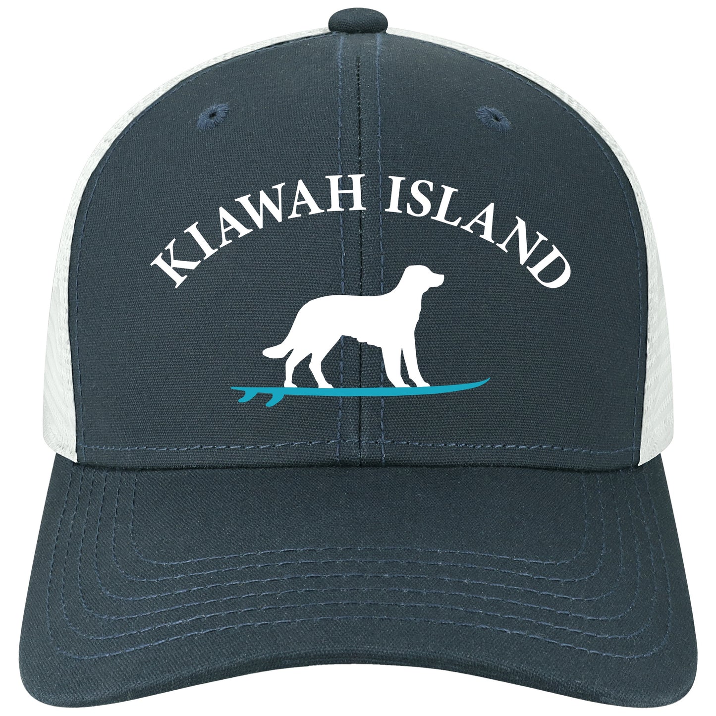 KI Youth MPSY Dog on surfboard - Navy/Wht