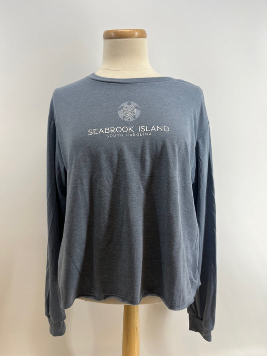 SI Women's Midi LS Triblend Tee - Org Turtle