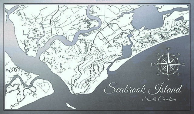 SI Street Map Metal - Seaglass / Natural