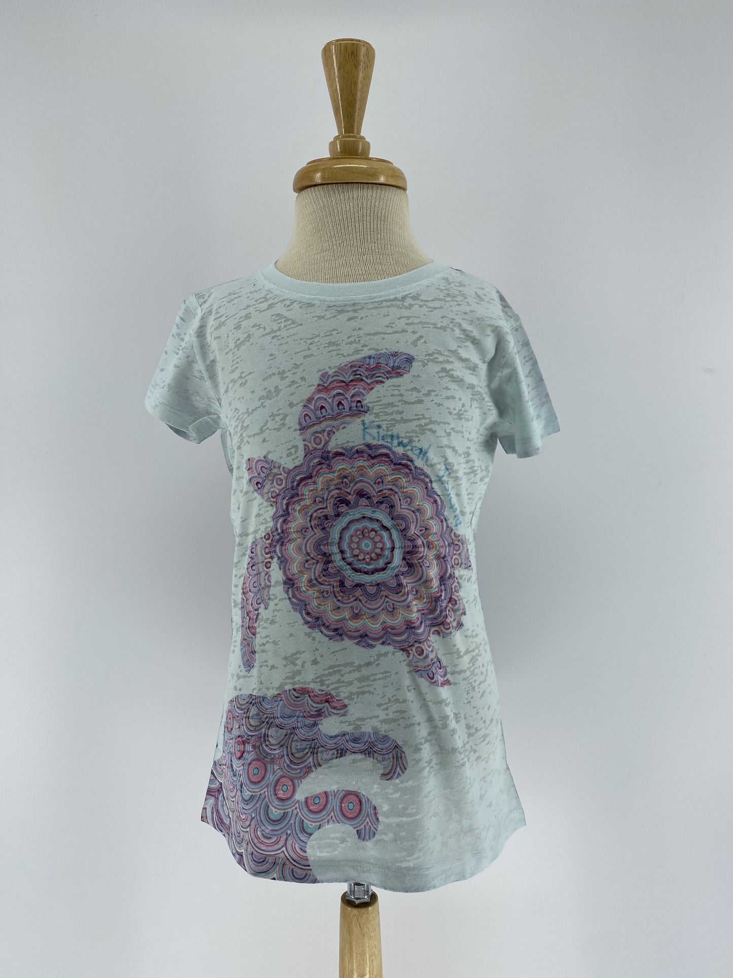 KI Girls Burnout Tee - Sugar Cookie Turtle Wave