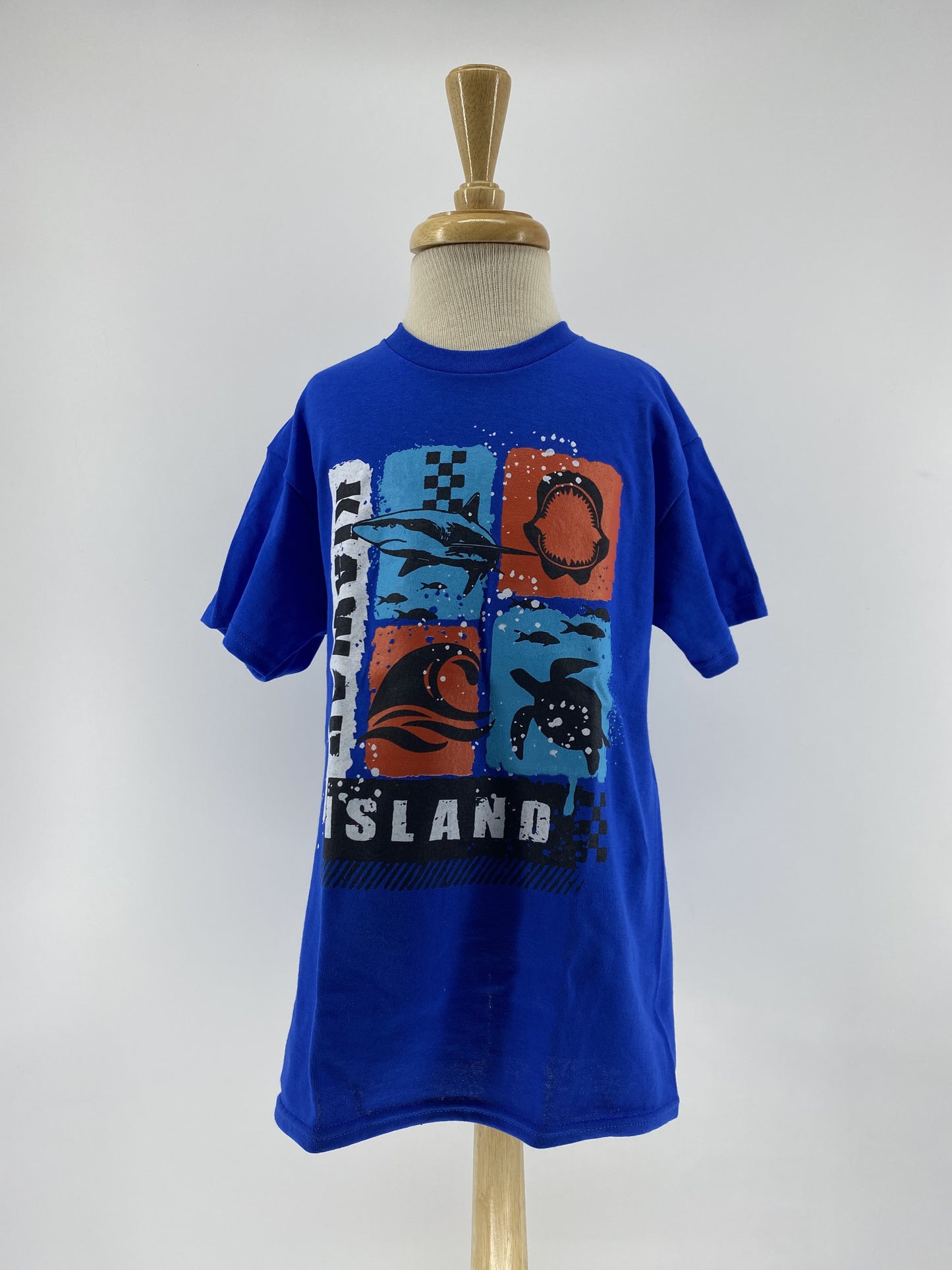 KI Youth Tee - Flo Squares Coastal