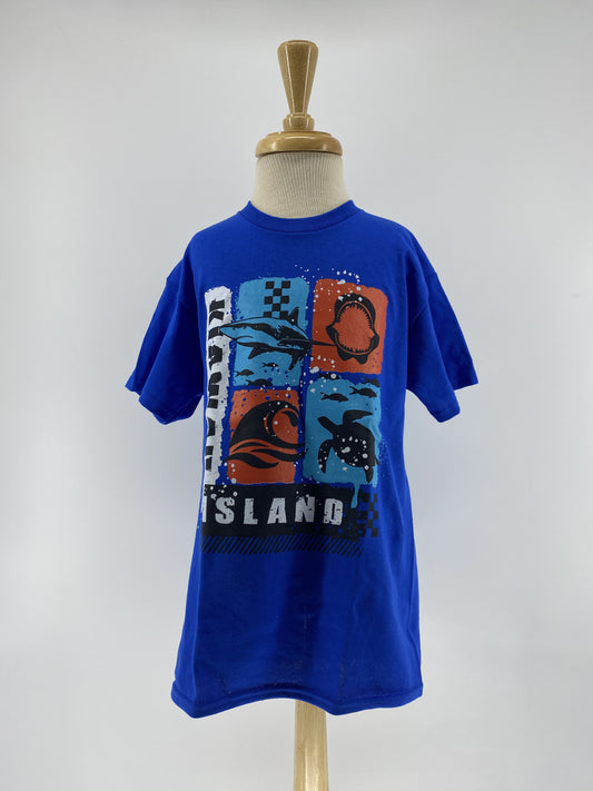 KI Youth Tee - Flo Squares Coastal