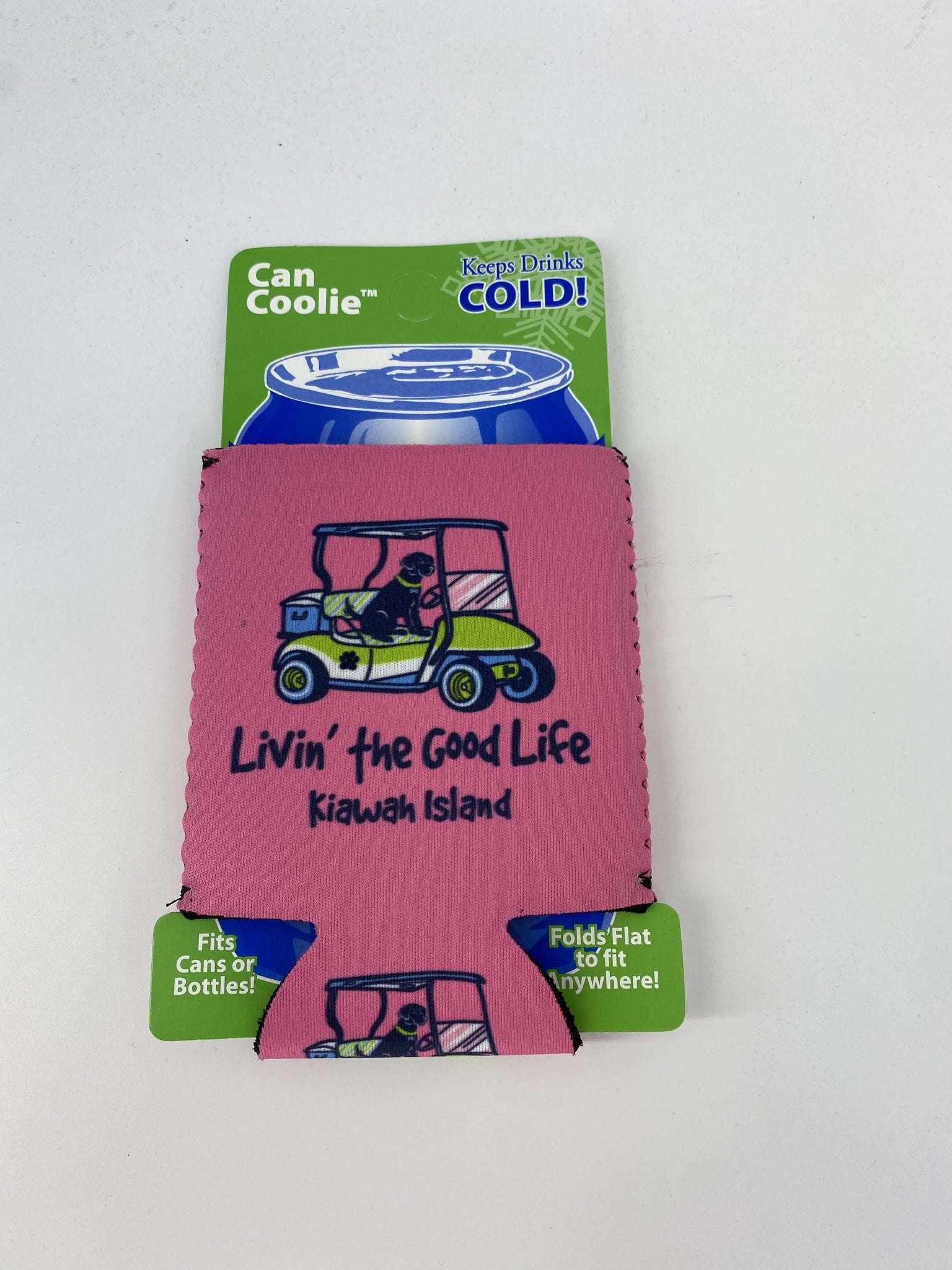 KI Can Cooler - Living the Good Life Golf Cart - Pink