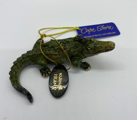 KI Hi Gloss Gator w/ Babies Ornament