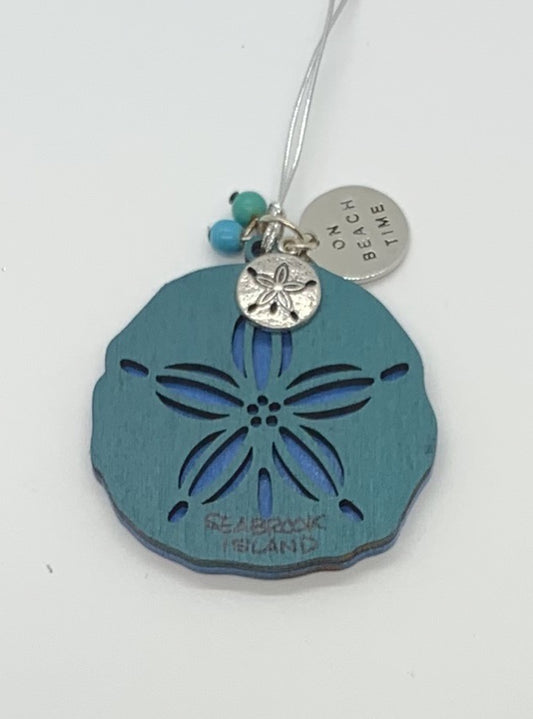 SI Wood Sandollar w/ Charm