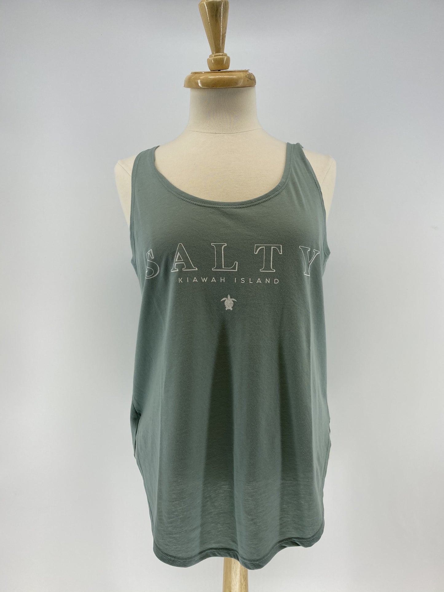 KI Ladies Scoop Tank - Salty w/ Turtle