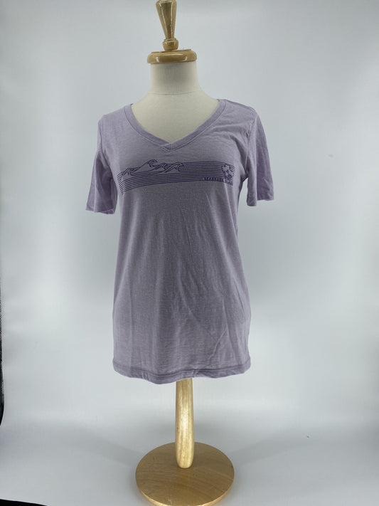 SI Ladies Triblend Vneck - Ley Lines Wave/Palm