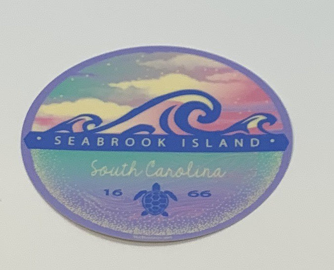 SI Mythic Waves Turtle Decal