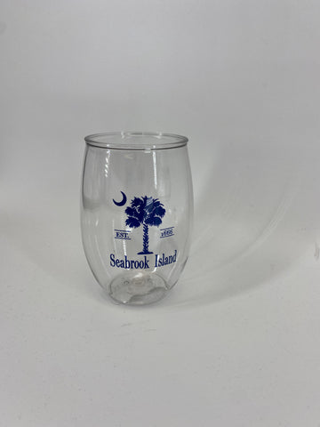SI Plastic Stemless Wine Glass