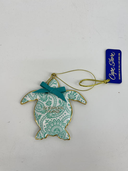 SI Pillowed Metal Turtle Ornament
