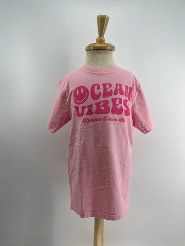 KI Yth Tee - Ocean Vibes Pink