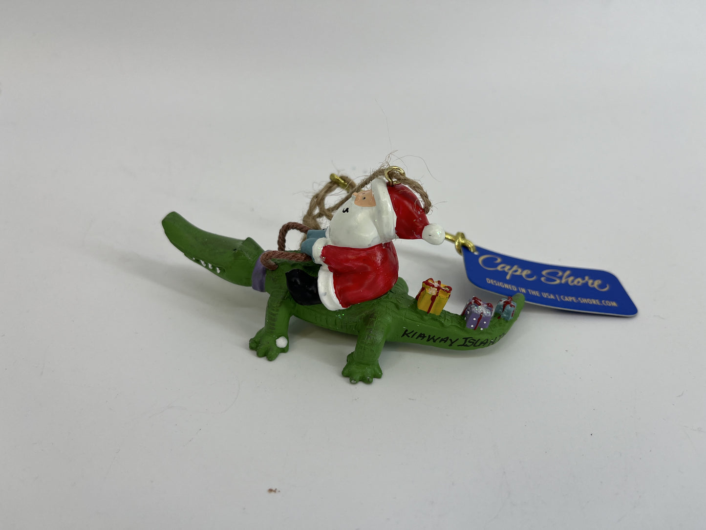 KI Santa on Gator Ornament