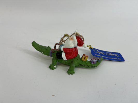 KI Santa on Gator Ornament