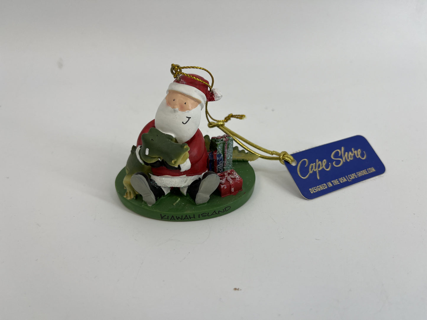 KI Santa Wrestling Gator Ornam