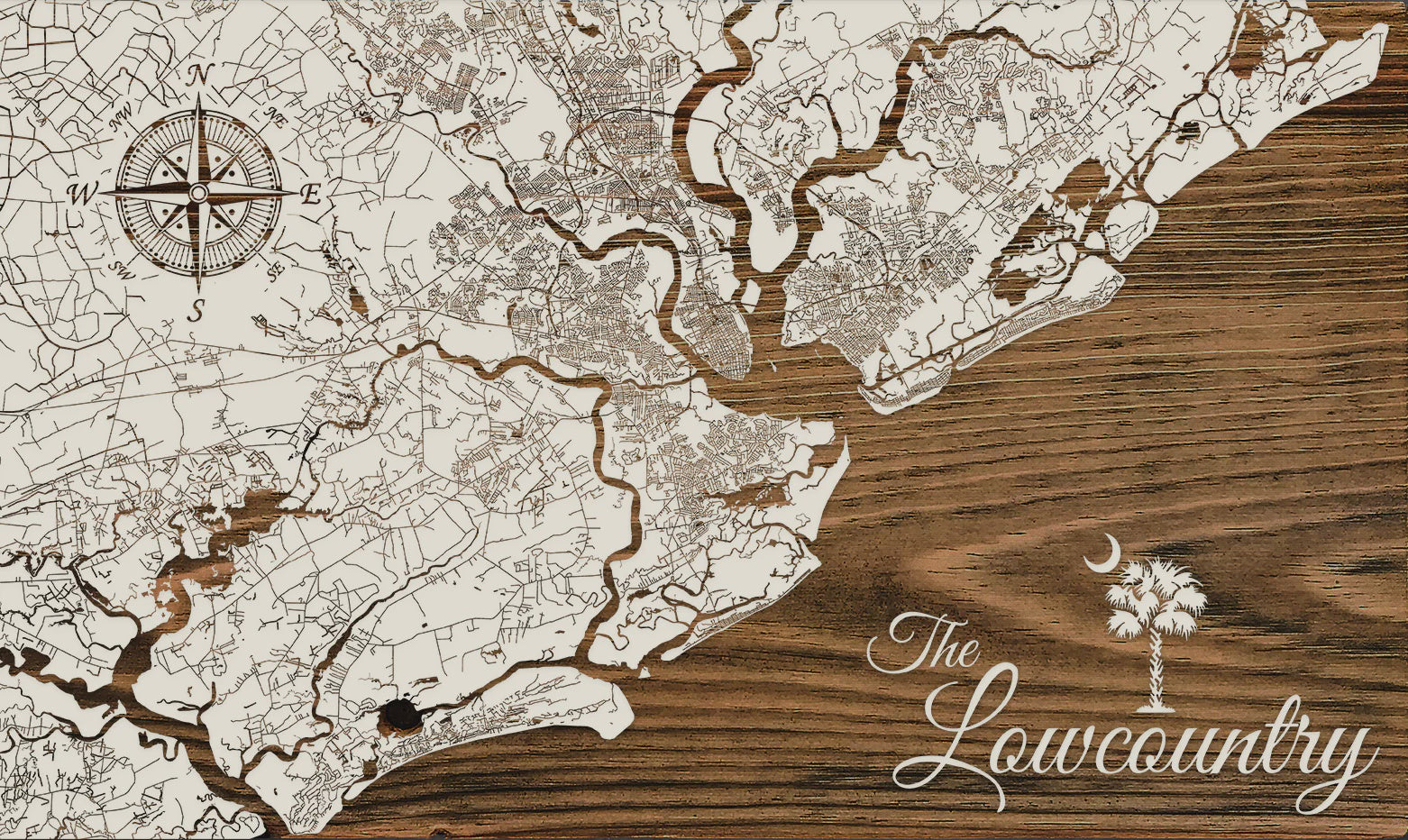 Lowcountry Map - Papier Blanc
