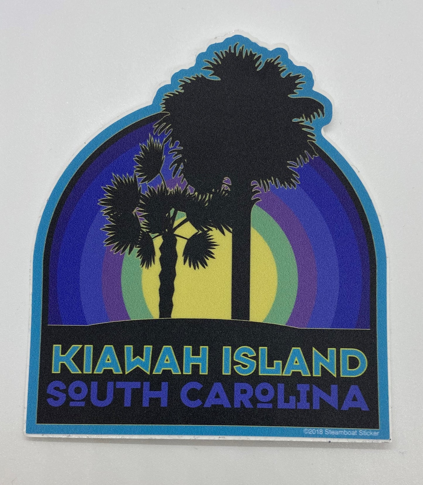 KI Circular Sunset PalmSticker