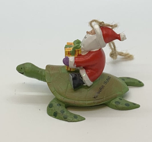 KI Santa on Sea Turtle Ornament