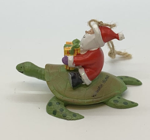KI Santa on Sea Turtle Ornamen
